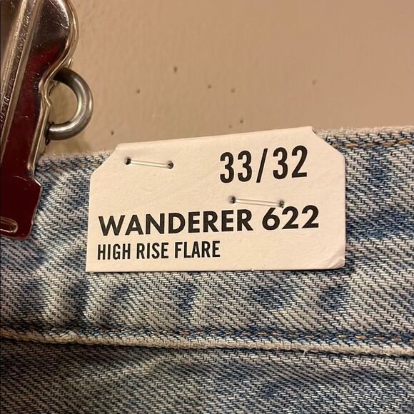 Wrangler Blue Flare Wide Leg Jeans - Picture 5 of 16